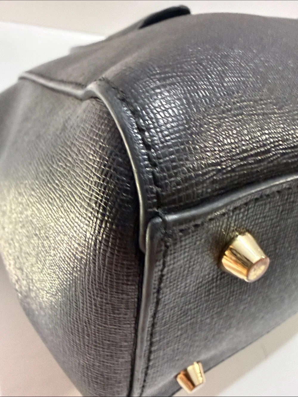 Furla Black Saffiano Leather Satchel